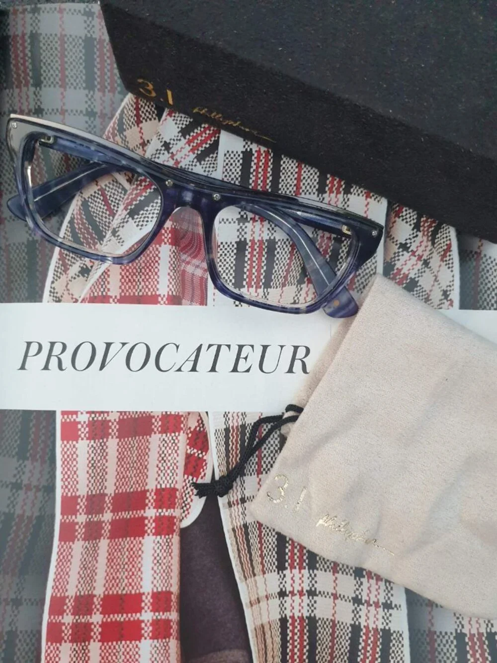 3.1 Phillip Lim Blue Eyeglasses Optical Frame with Case Women Fashion Accessory